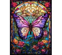 DMQBT 1000 Pièces - Coloré - Puzzle Difficile - Colour Butterflys Affiche - Jouets De Puzzle Anti Stress pour Adultes - Jeux De Mémoire Et De Cognition pour Personnes Âgées - DX347ZW