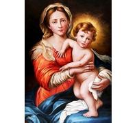 DMQBT 1000 Pièces - Puzzle Difficile - The Madonnas Oil Painting - Image d'art De Jeu De Soulagement du Stress pour Adultes - Jouets De Défi Amusants en Famille - DX434ZW
