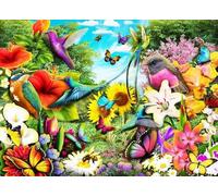 DMQBT 1500 Pièces - Coloré - Difficult Puzzle - Birds Art Oil Painting - Jouets Anti-Stress pour Adultes Et Familles Gifts - Hy189Yz