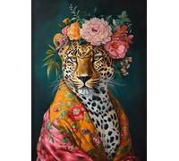 DMQBT 1500 Pièces - Colorful Puzzles - Animals and Flowers Abstract Oil Painting - Challenge Puzzles pour Family - Décoration Murale - Xu735Tw