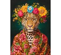 DMQBT 1500 Pièces - Colorful Puzzles - Animals and Flowers Abstract Oil Painting - Challenge Puzzles pour Family - Décoration Murale - Xu732Tw