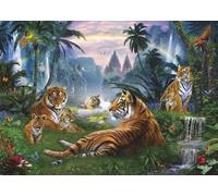 DMQBT 1500 Pièces - Colorful Puzzles - Tigerss Abstract Art Oil Painting - Décoration Intérieure - Puzzles pour Adultes 1500 Pièces - Jy360Zp