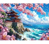 DMQBT 1500 Pièces Difficult Puzzles - Japanese Retro Gardens Architecture Art Painting - Adult Stress Relief Game Art Picture - Puzzles pour Adults 1500 Piece - Xu589Tw