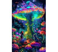DMQBT 1500 Pièces Puzzle ,Colorful Fun Puzzle ,Photos ,Gifts ,Magicss Mushrooms Art Painting ,Jeux Alzheimer pour Adultes ,Jouet De Décompression - Ns63Zk