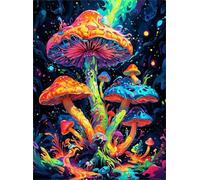 DMQBT 1500 Pièces Puzzle ,Colorful Fun Puzzle ,Photos ,Gifts ,Magicss Mushrooms Art Painting ,Jeux Alzheimer pour Adultes ,Jouet De Décompression - Ns64Zk