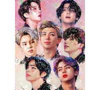 DMQBT 1500 Pièces Puzzle ，Colorful Puzzle ，Gifts ， Boyband Bang BT S Art Affiche ，Jouets De Défi Personnalisés pour Adultes ，Décoration D'Intérieur - Cq144Zj