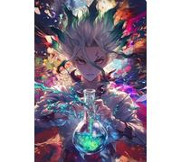 DMQBT 1500 Pièces Puzzle - Fun Puzzle - Gifts - Dr.Stone Ishigami Japanese Animes Affiche - Jouets Éducatifs pour Enfants - Jeux De Mémoire Et De Cognition - Cq128Zj