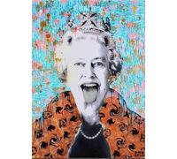DMQBT 1500 Pièces Puzzle,Irrégulier Coloré Puzzle,Queenss Banksyss Street Art Graffiti ,Image Artistique d'un Jeu pour Soulager Le Stress chez Les Adultes - Hy175Yz