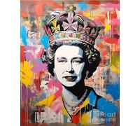 DMQBT 1500 Pièces Puzzle,Irrégulier Coloré Puzzle,Queenss Banksyss Street Art Graffiti ,Image Artistique d'un Jeu pour Soulager Le Stress chez Les Adultes - Hy176Yz