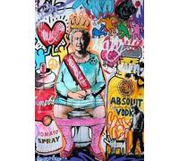 DMQBT 1500 Pièces Puzzle,Irrégulier Coloré Puzzle,Queenss Banksyss Street Art Graffiti ,Image Artistique d'un Jeu pour Soulager Le Stress chez Les Adultes - Hy178Yz