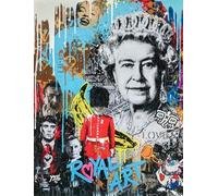 DMQBT 1500 Pièces Puzzle,Irrégulier Coloré Puzzle,Queenss Banksyss Street Art Graffiti ,Image Artistique d'un Jeu pour Soulager Le Stress chez Les Adultes - Hy179Yz