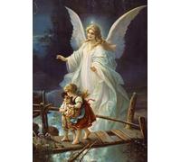 DMQBT 1500 Pièces - Puzzle Irrégulier - Photos - Gifts - Guardians Angelss Vintage Painting - Jeux De Réduction du Stress en Famille - Décoration Murale - Xt113Zp