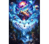 DMQBT 1500 Pièces Puzzle pour Adults - Colorful Abstract Hots Airs Balloons Oil Painting - Poster Art Puzzle 1500 Pièces - Décoration Intérieure - Xu366Tw