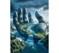 DMQBT 1500 Pièces Puzzles - Abstract Art Poster - Hands and Scenery Art Painting - Décoration Intérieure - Puzzles pour Adults 1500 Piece - Xu450Tw