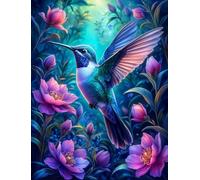 DMQBT 1500 Pièces Puzzles ，Colorful ，Hummingbirds Colorful Abstract Oil Painting ，Poster Art Puzzle 1500 Pièces ，Décoration Intérieure ，Jeux De Réduction du Stress en Famille - Xu526Tw