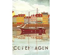 DMQBT 1500 Pièces Puzzles - Copenhagen City Retro Affiche - Difficult Puzzle 1500 Pièces pour Défi des Adultes - Puzzle Gift pour The Family - Jy219Zp