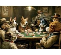DMQBT 1500 Pièces Puzzles - Fun Personalised Adult Toy Games - Dog Playing Pokers Fun Abstract Oil Painting - Décoration Murale - Affiche Art Puzzle 1500 Pièces - Jy285Zp