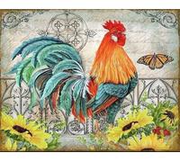 DMQBT 1500 Pièces Puzzles pour Adultes - Fun Adult Toy Games - Chickens Colorful Retro Oil Paintings - Difficult Puzzle 1500 Pièces pour Défi des Adultes - Jy101Zp