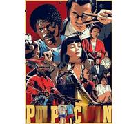 DMQBT Coloré Puzzle - Puzzle Difficile - 1500 Pièces - Pulps Films Fictions Uma Thurman Affiche - Jeux De Réduction du Stress en Famille - Ns213Zk