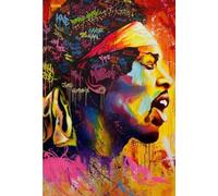 DMQBT Colorful Puzzle ,Puzzles pour Adults 1500 Piece ,Singers Hendrixs Abstract Affiche ,Jeux De Défis Amusants en Famille - Cq368Zj