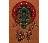 DMQBT Difficult Puzzle 1500 Piece pour Adults - Dreamcatchers and Birds Abstract Painting - Décoration Intérieure - Large Puzzle pour Family Fun Challenge Games - Xu356Tw