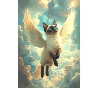 DMQBT Poster Art Puzzle 1500 Piece - Cat with Wings Abstract Painting - 1500 Piece Puzzles pour Adults - Jouets Amusants Et Stimulants pour Toute La Famille - Xu179Tw