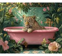DMQBT Puzzle,1000 Pieces,Affiche,des Énigmes Difficiles,Gifts ,Colour Fun ,Abstract Picture of Animals in Bathtub ,Jeux De Réduction du Stress en Famille ,Adult Fun Challenge Toys, Cx153Zw