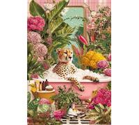 DMQBT Puzzle,1000 Pieces,Affiche,des Énigmes Difficiles,Gifts ，Colour Fun ，Abstract Picture of Animals in Bathtub ，Jeux De Réduction du Stress en Famille ，Adult Fun Challenge Toys, Cx150Zw