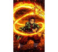 DMQBT Puzzle,1000 Pieces,Affiche,des Énigmes Difficiles,Gifts ,Colour Fun ,Jouets De Défi Personnalisés pour Adultes ,Demons Tanjirou Classic Animes, Cx21Zw