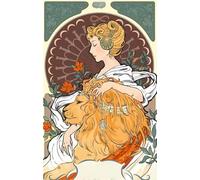 DMQBT Puzzle,1000 Pieces,Affiche,des Énigmes Difficiles,Gifts ,Irregular Illustrations by Alphonse.Mucha ,Jouets De Défi Amusants en Famille ,Jouets Anti-Stress pour Adultes Et Familles, Cx281Zw