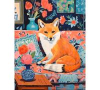 DMQBT Puzzle,1000 Pieces,Affiche,des Énigmes Difficiles,Gifts ，Wall Art Decoration ，Abstract Picture of Animals on The Sofass Color Oil Painting ，Jeux De Réduction du Stress en Famille, Cx126Zw