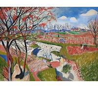 DMQBT Puzzle,1000 Pieces,Affiche,Difficiles,Gifts ，Colour Fun ，Derains Classic Abstract Art Oil Painting ，Jeux De Réduction du Stress en Famille ，Jouets De Défi Personnalisés pour Adultes, Cx332Zw