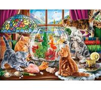 DMQBT Puzzle,1000 Pieces,Affiche,Gifts ,Abstract Picture of Cats Playing ,Colour Fun ,Jouets De Défi Amusants en Famille,Jouets De Défi Personnalisés pour Adultes,Wall Art Decoration, Cx124Zw