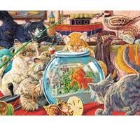 DMQBT Puzzle,1000 Pieces,Affiche,Gifts ,Abstract Picture of Cats Playing ,Colour Fun ,Jouets De Défi Amusants en Famille,Jouets De Défi Personnalisés pour Adultes,Wall Art Decoration, Cx122Zw