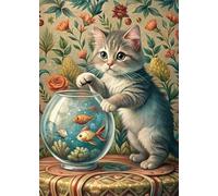 DMQBT Puzzle,1000 Pieces,Affiche,Gifts ,Abstract Picture of Cats Playing ,Colour Fun ,Jouets De Défi Amusants en Famille,Jouets De Défi Personnalisés pour Adultes,Wall Art Decoration, Cx120Zw