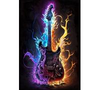 DMQBT Puzzle 1500 Pièces pour Adults - Guitars Abstract Poster - Jouet Amusant Et Personnalisé pour Adultes - Puzzles pour Adults 1500 Piece - Xu113Tw