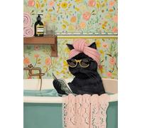 DMQBT Puzzle Coloré - 1000 Pièces - Puzzle Difficile - Black Affiche Cat - Image d'art De Jeu De Soulagement du Stress pour Adultes - Jouets Éducatifs pour Enfants - DX416ZW