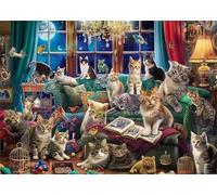 DMQBT Puzzle Difficile - 1000 Pièces - Coloré Cute Funny Cat Abstract Art Photos - Puzzle Personnalisé pour Enfants Et Adultes - Jeux De Réduction du Stress en Famille - DX197ZW