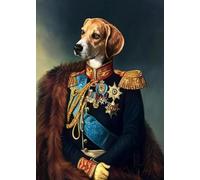 DMQBT Puzzle Difficile - 1000 Pièces - Image Dog in Suit Animal Print Hanging Cute Funny Retro Pet - Jouets De Puzzle Anti Stress pour Adultes - DX185ZW