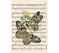 DMQBT Puzzle Difficile De 1000 Pièces - Puzzle Irrégulier Coloré - Artistic Image of Butterflys on Sheet Musics - Jouets De Défi Personnalisés pour Adultes - DX37ZW