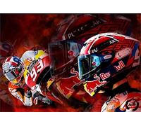 DMQBT Puzzles 1500 Pièces for Adults - Motoss Racings Art Affiche - Jeux De Réduction du Stress en Famille - Difficult Puzzle 1500 Pièces for Adults Challenge - Vw224Zq