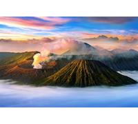 DMQBT Puzzles 1500 Pièces pour Adultes - Difficult Puzzle 1500 Pièces pour Défi des Adultes - Bromo Volcanos Landscape Photos - Décoration Murale - Jy471Zp
