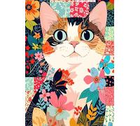 DMQBT Puzzles for Adults 1500 Pièces - Colorful - Cute Cat Abstract Oil Painting - Décoration Intérieure - Affiche Art Puzzle 1500 Pièces - Vw81Zq