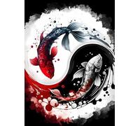 DMQBT Puzzles pour Adultes 1500 Pièces - 1500 Pièces Difficult - Tai Chi Yin.Yangs Fishs Art Painting - Puzzle Gifts pour The Family - Jy174Zp