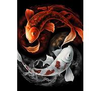 DMQBT Puzzles pour Adultes 1500 Pièces - 1500 Pièces Difficult - Tai Chi Yin.Yangs Fishs Art Painting - Puzzle Gifts pour The Family - Jy172Zp