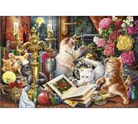 DMQBT Puzzles pour Adults 1500 Piece - Fun Paintings of Cats Playing - Large Puzzle Jeux De Mémoire Et De Cognition pour Les Personnes Âgées - Décoration Intérieure - Xu755Tw