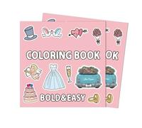 dmqdu Pages à colorier de mariage pour, livre de coloriage du jour du mariage - 40 pages à colorier pour la Saint-Valentin | Ensemble de réception de mariage heureux pour les couples d'