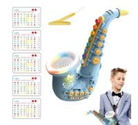 dmqdu Saxophone de jouet, saxophone pour | Saxophone trompette pour avec lumière et son - Jouet musical de saxophone simulé pour tout-petits, filles et garçons.