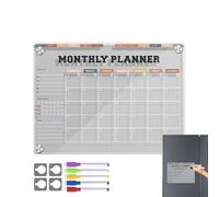 dmqdu Tableau blanc pour Réfrigérateur Réfrigérateur Calendrier Planner Board, 12x9in Planner Board Transparent, Bloc-notes de refroidissement mensuel pour planificateur, Liste d'achats