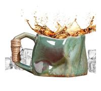 dmqdu Tasse en grès, Tasse en grès - 250 ml Tasse en céramique faite à la main Tasses à café en céramique, Tasse à eau portable, Tasse esthétique pour café, thé, jus, lait chaud, maison,